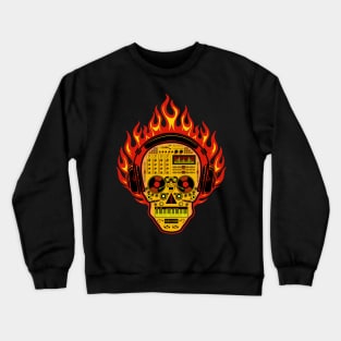 DJ Fire Sugar Skull Crewneck Sweatshirt